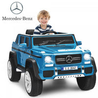 12v Licensed Mercedes-benz Kids Ride On Car Rc Motorized Vehicles W/ Trunk Navy