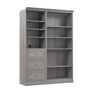 Bestar Versatile 61 W Closet Organizer System - Platinum Grey