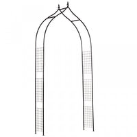Outsunny 8ft Garden Arch Trellis For Climbing Plants, Decorative Metal Arbor For Wedding, Party, Eve