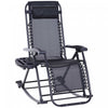 Outsunny 2 In 2 Adjustable Lounge Chair Black