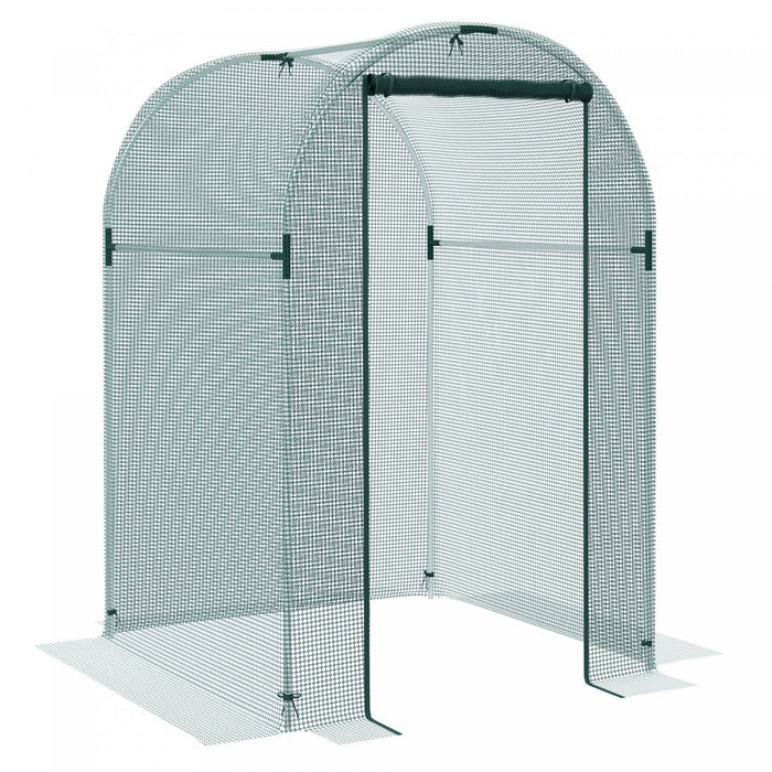 Outsunny 4' X 4' Plant Protection Tent Crop Cage With Door, Green