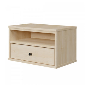 Sazena Led Floating Nightstand - Bleached Oak 