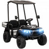 Qaba 2 Seater Electric Car For Kids, 24v Battery Powered Ride-On Kids Electric Car W/ Remote Control, 4 Wheels Spring Suspension, Soft Start, Storage, Sunshade, Music, Horn, Light, Black