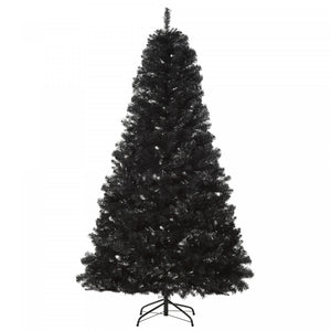 Homcom 7ft Artificial Christmas Tree With 1346 Branch Tips, Black