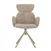 Wrenley Upholstered Swivel Dining Chair with Pedestal Base (Set of 2)