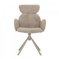 Wrenley Upholstered Swivel Dining Chair with Pedestal Base (Set of 2)