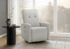 MONARCH SPECIALTIES 30\" WIDE UPHOLSTERED RECLINING CHAIR, USB PORTS INCLUDED, LIGHT GREY FABRIC, CONTEMPORARY Recliner