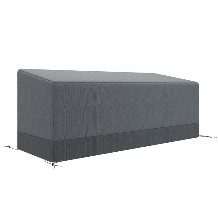Outsunny Patio Furniture Covers Waterproof 600D, 75\" x 28.3\" x 29.9\", Grey