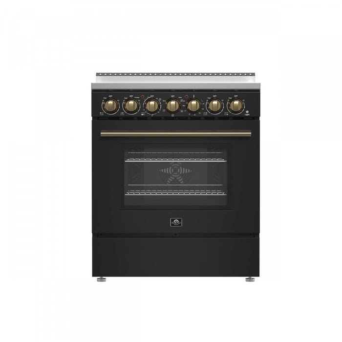 Forno Paolo 30\" Black Electric Range, 4.38 CU.FT. - FFSEL6011-30BLK