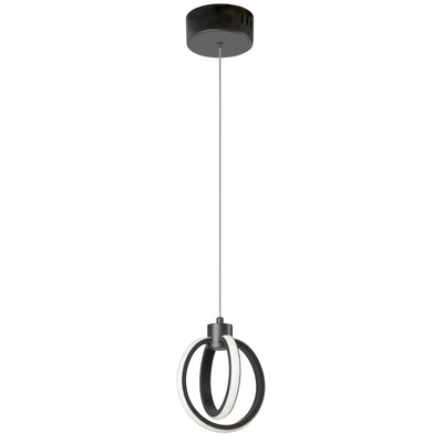 Dainolite Parson LED Pendant 14w Matte Black Finish White Silicone Diffuser Lamp|Luminaire suspendu Parson de Dainolite en silicone blanc qui diffuse la lumière, avec fini noir mat et ampoule à DEL de 14 W