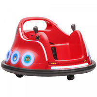 Qaba 12v Bumper Car For Kids, Angry Bird Licensed Electric Powered Ride-On Car With Dual Joysticks, 