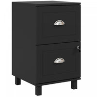 HOMCOM Lockable 2 Drawer File Cabinet with Hanging Bars for A4 and Letter