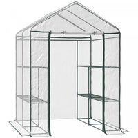 Outsunny 4.7 X 4.7 X 6.4ft Walk-in Plant Greenhouse Portable Garden Flower Seed Warm House 8 Shelves