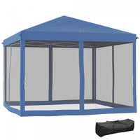 Outsunny 10' X 10' Pop Up Canopy Tent Gazebo With Removable Mesh Sidewall