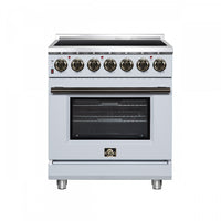 Forno Massimo 30 Inch Freestanding Electric Range, 5 radiant burners, 4.32 cu.ft., White -FFSEL6020-30WHT 