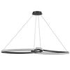 Dainolite Nola LED Horizontal Pendant 76w Matte Black White Silicone Diffuser Lamp