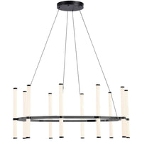 Dainolite Corvette Chandelier 60w Matte Black White Acrylic Diffuser Lamp