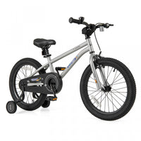 Costway 18-inch Kid's Bike For 4-8 Years Old With Adjustable Saddle & Anti-slip Handlebar Silver