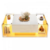 Evan Coffee Table with LED Lighting and Glass Top,White | Evan table basse – table avec eclairage LED et plateau en verre, blanc
