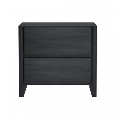 Linda Modern 24" Nightstand in Charcoal Gray (2-Drawer) | Table de nuit moderne Linda 24" en gris charbon (2 tiroirs)