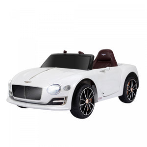 Aosom 12v Ride On Car Licensed Bentley Battery Powered Electric Vehicles W/ Parent Remote Control, Headlights, Mp3, 2 Speed, Usb Port - White