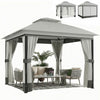 Outsunny 10' x 10' Patio Gazebo, UPF50+ Double Roof Outdoor Gazebo