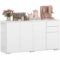HOMCOM Kitchen Sideboard with Push-Open Drawers and Storage Cabinets