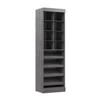 Bestar Pur 25 W Closet Shoe Organizer - Bark Grey