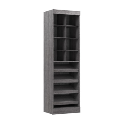 Bestar Pur 25 W Closet Shoe Organizer - Bark Grey|Organisateur de garde-robe pour chaussures Pur de Bestar de 25 po (L) - gris écorce