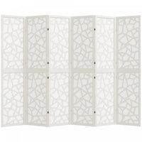 HOMCOM 6 Panel Room Divider, 5.6 FT Lightweight Privacy Screen, White
