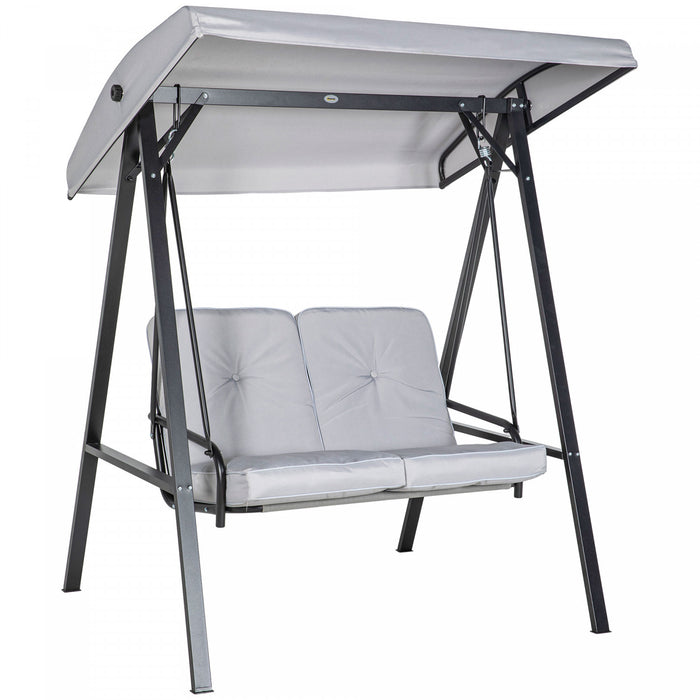 Outsunny 2 Seater Outdoor Swing Chair Porch Swing Bench With Canopy