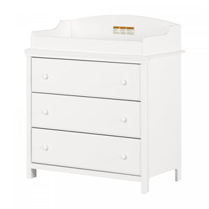 Cotton Candy 3-drawer Changing Table - Pure White