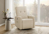 MONARCH SPECIALTIES 30\" WIDE UPHOLSTERED RECLINING CHAIR, USB PORTS INCLUDED, BEIGE FABRIC, CONTEMPORARY, MODERN RECLINER