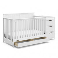 Graco Hadley 5-in-1 Convertible Crib and Changer with Drawer - White