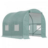 Outsunny 8'x6.6'x6.6' Heavy Duty Walk-in Greenhouse Garden Tunnel Hot House Outdoor Flower Vegetable Growth Warm House Roll Up Door, Windows, Steel
