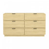 Chrystie Contemporary Modern 60\" Dresser in Natural (6-Drawer)
