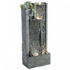 Outsunny Water Fountain with LED Lights, Cascading Waterfall Feature