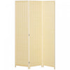 HOMCOM 6 Ft 3 Panel Room Divider, Folding Bamboo Privacy Screens, Natural