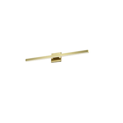 Dainolite Arandel Vanity Light 4"d 18w LED Aged Brass White Acrylic Diffuser Lamp|Lumière de coiffeuse Arandel de Dainolite de 4 po de diamètre en acrylique blanc qui diffuse la lumière, avec fini laiton vieilli et ampoule à DEL de 18 W