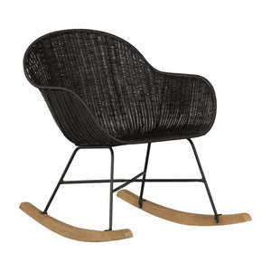 Balka Rattan Rocking Chair - Black