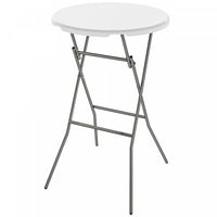 Outsunny 2.6ft Plastic Folding Picnic Table, Camping Table, White
