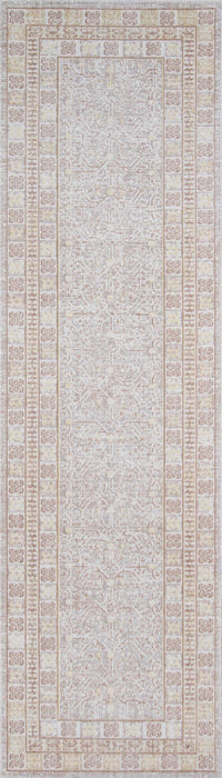 Valeria Traditional 2'7\" x 8'0\" Runner Rug in Grey Indoor Area Rug