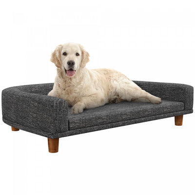 Pawhut Dog Sofa, Dog Couch Bed For Large Dogs, Elevated Pet Cat Sofa Bed With Removable Washable Cov|Pawhut Canape-lit Pour Chien De Grande Taille, Canape-lit Sureleve Pour Chat Avec Housse Amovible Et