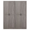Hopkins Modern 30\" Storage Cabinet in Gray (7-Shelf) - Set of 2 Armoire