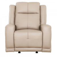 Hollis 37 in. Upholstered Rocker Recliner Chair - Taupe 