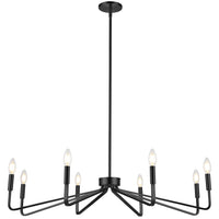 Dainolite Clayton 8 Light Chandelier Matte Black Lamp