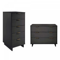 Granville Modern 2-Piece Dresser Set in Charcoal Gray 