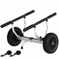 Soozier Kayak Cart with Adjustable Width and Large Wheels, Black