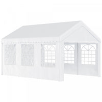 Outsunny 20'x13' Heavy Duty Party Tent, Carport Garage Canopy, Portable Sun Shelter With Sidewalls W