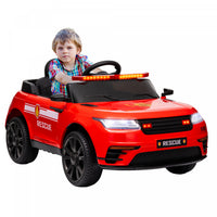 Qaba 12v Electric Car For Kids, Battery Powered Ride-On Kids Car Police Car With Remote Control, 4 S
